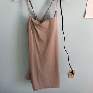 Cross cross back spaghetti strap athletic dress.